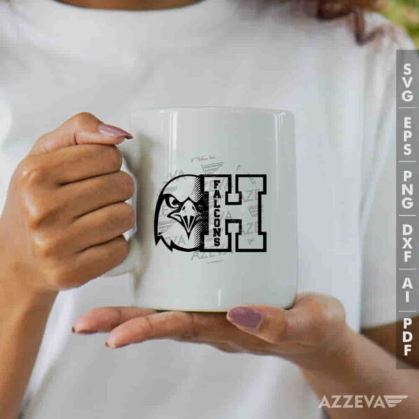 Falcons With H Letter SVG Mug Design azzeva.com 22100952