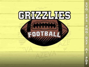 Grizzlies Football Ball SVG Design azzeva.com 22104785