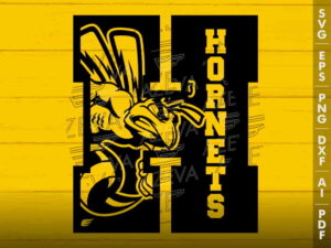 Hornets In H Letter SVG Design azzeva.com 22100405