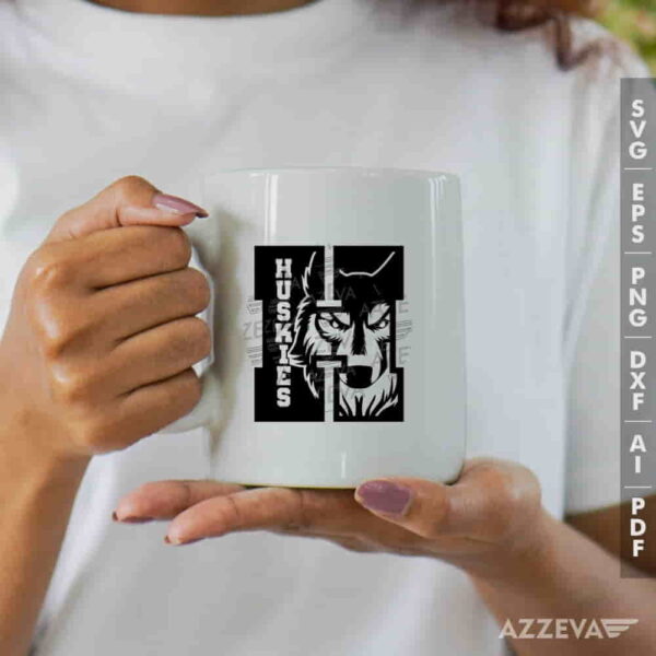 Huskies In H Letter SVG Mug Design azzeva.com 22100423