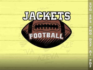 Jackets Football Ball SVG Design azzeva.com 22104787