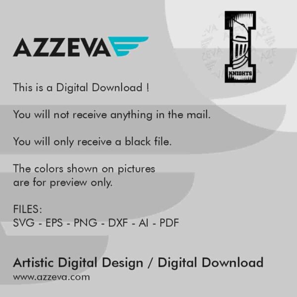 Knights In I Letter SVG Design Read me azzeva.com 22105494