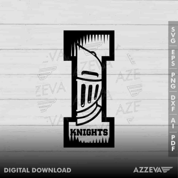 Knights In I Letter SVG Design azzeva.com 22105494