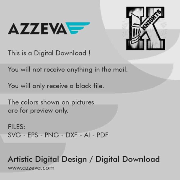 Knights In K Letter SVG Design Read me azzeva.com 22105496