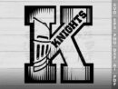 Knights In K Letter SVG Design azzeva.com 22105496