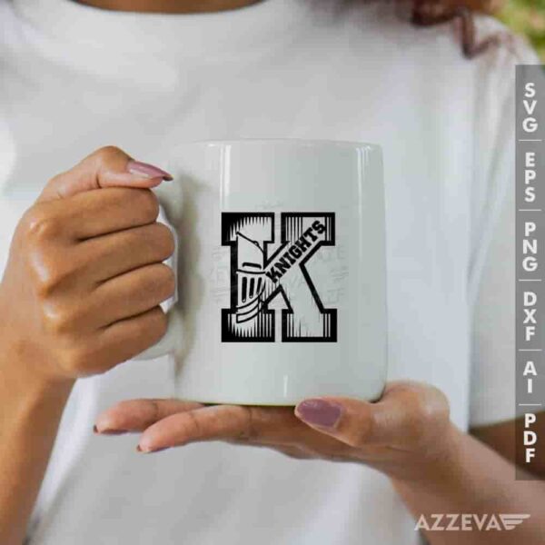 Knights In K Letter SVG Mug Design azzeva.com 22105496