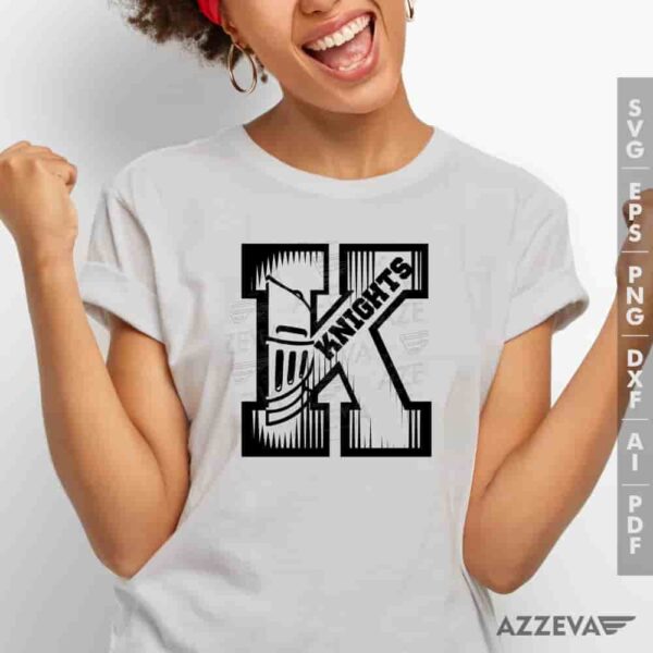 Knights In K Letter SVG Tshirt Design azzeva.com 22105496