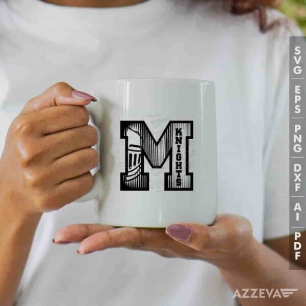 Knights In M Letter SVG Mug Design azzeva.com 22105498