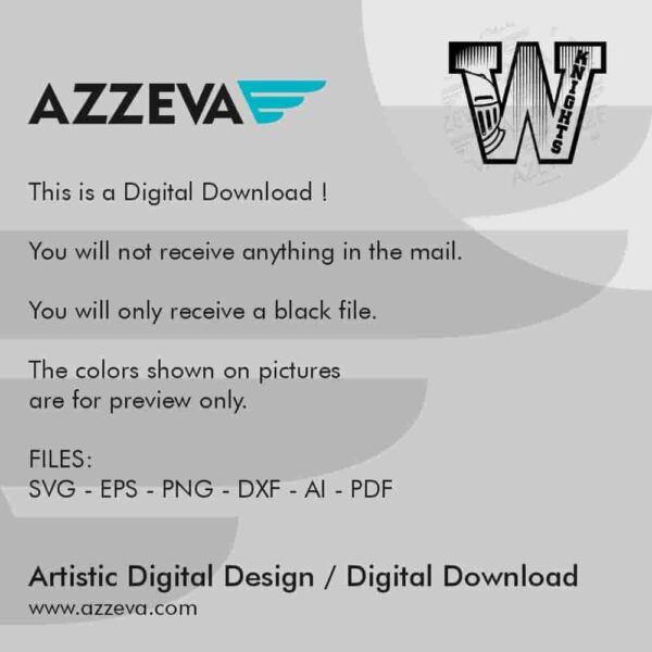 Knights In W Letter SVG Design Read me azzeva.com 22105508