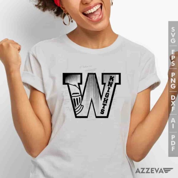 Knights In W Letter SVG Tshirt Design azzeva.com 22105508