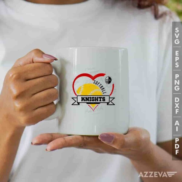 Knights Softball Heart SVG Mug Design azzeva.com 22105483