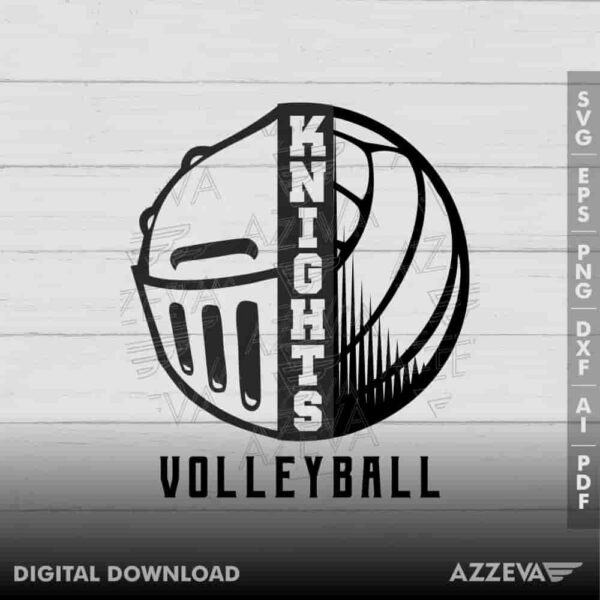 Knights Volleyball SVG Design azzeva.com 22105457