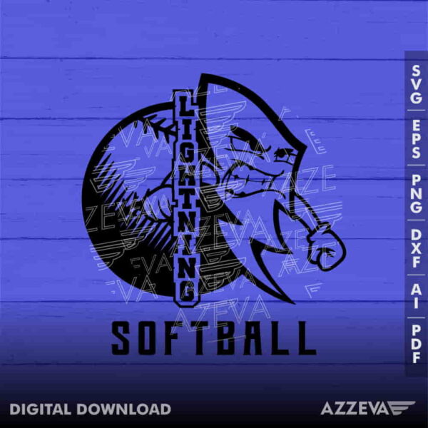 Lightnings Softball SVG Design azzeva.com 22100561