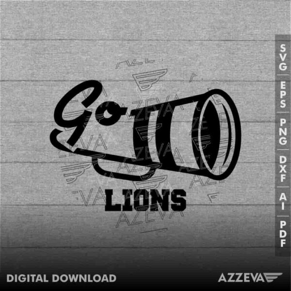 Lions Go Megaphone SVG Design azzeva.com 22100738