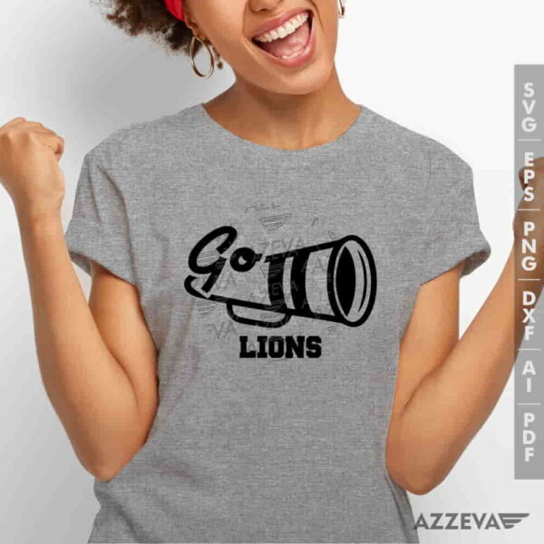Lions Go Megaphone SVG Tshirt Design azzeva.com 22100738