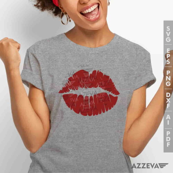 Lipstick Mark Romantic SVG Tshirt Design azzeva.com 22100005