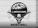 Longhorns Basketball SVG Design azzeva.com 22100386