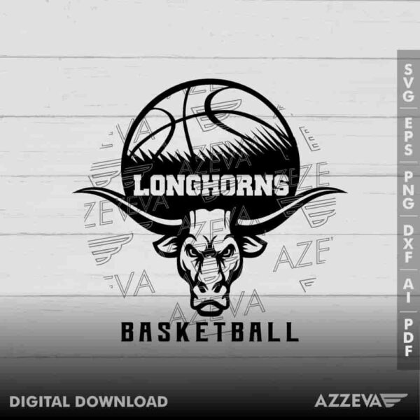 Longhorns Basketball SVG Design azzeva.com 22100386