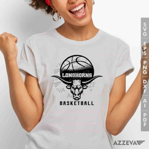Longhorns Basketball SVG Tshirt Design azzeva.com 22100386