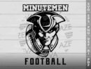 Minutemen Football SVG Design azzeva.com 22100352