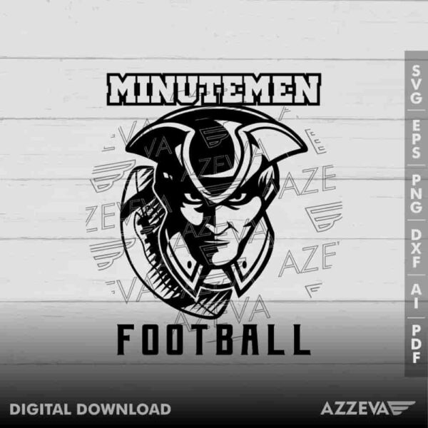 Minutemen Football SVG Design azzeva.com 22100352