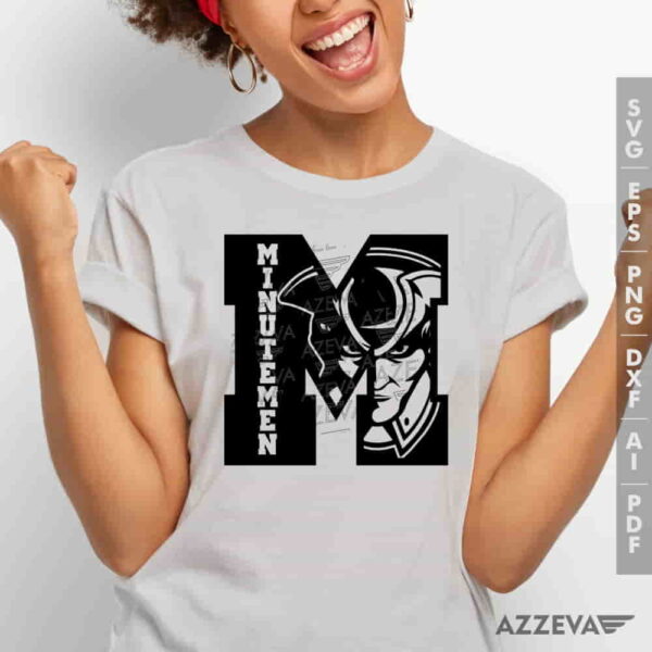 Minutemen In M Letter SVG Tshirt Design azzeva.com 22100431