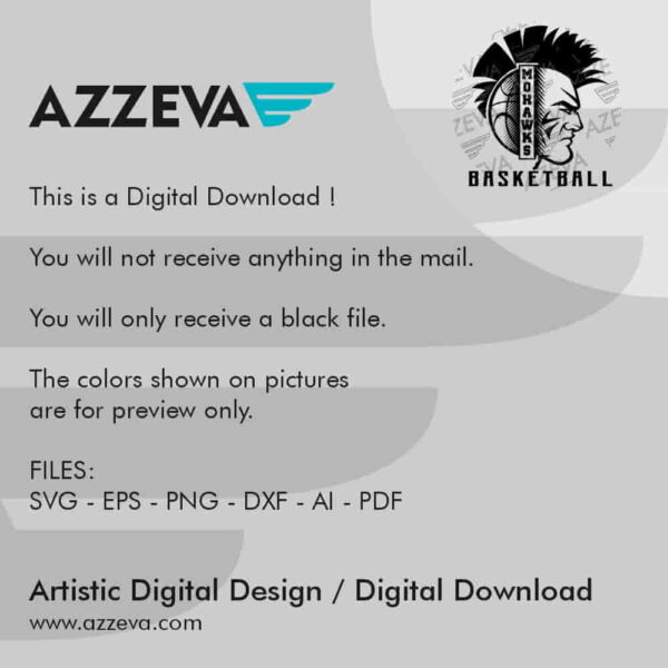 Mohawks Basketball SVG Design Read me azzeva.com 22100633
