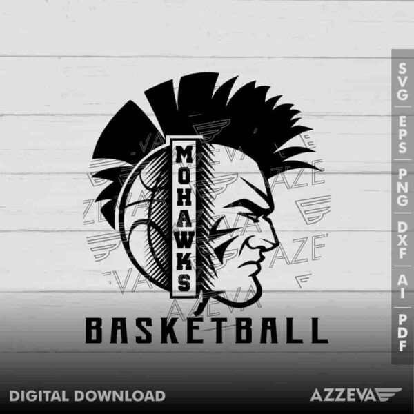 Mohawks Basketball SVG Design azzeva.com 22100633