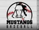 Mustangs Baseball SVG Design azzeva.com 22105403