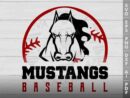 Mustangs Baseball SVG Design azzeva.com 22105404