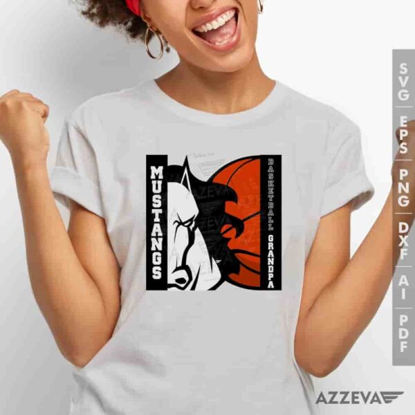 Mustangs Basketball Grandpa SVG Tshirt Design azzeva.com 22105381