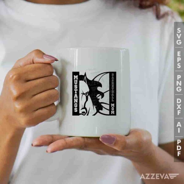 Mustangs Basketball Mom SVG Mug Design azzeva.com 22105383