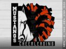 Mustangs Cheerleading Black And Ora SVG Design azzeva.com 22105444