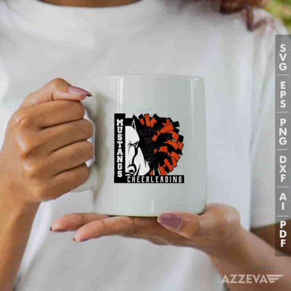 Mustangs Cheerleading Black And Ora SVG Mug Design azzeva.com 22105444