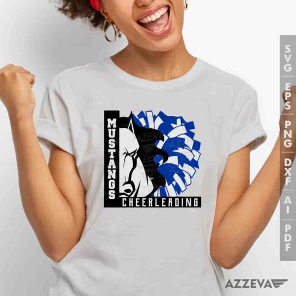 Mustangs Cheerleading Blue And Whit SVG Tshirt Design azzeva.com 22105448