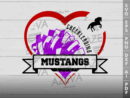 Mustangs Cheerleading Heart SVG Design azzeva.com 22100159