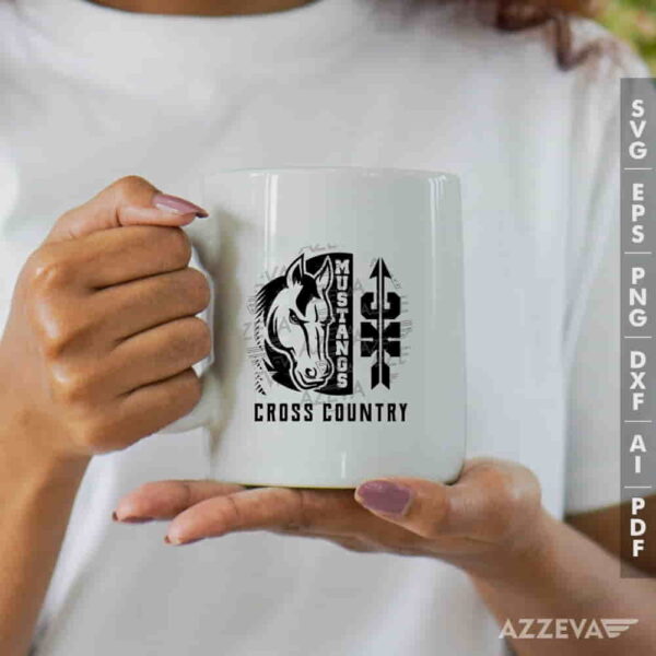 Mustangs Cross Country SVG Mug Design azzeva.com 22100079