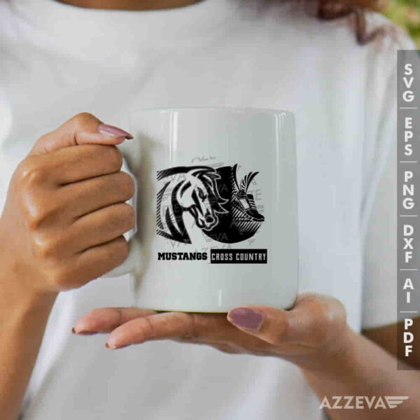 Mustangs Cross Country SVG Mug Design azzeva.com 22100106