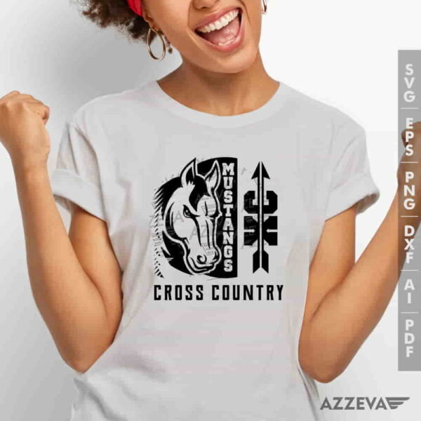 Mustangs Cross Country SVG Tshirt Design azzeva.com 22100079