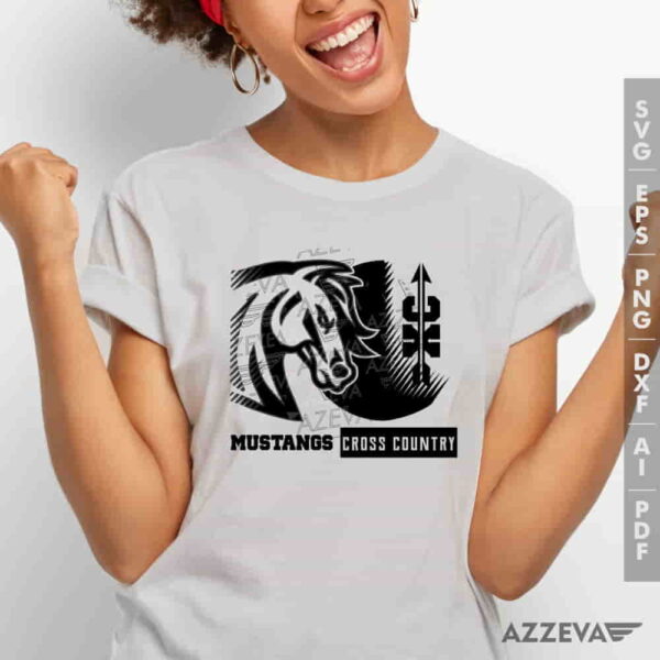 Mustangs Cross Country SVG Tshirt Design azzeva.com 22100104