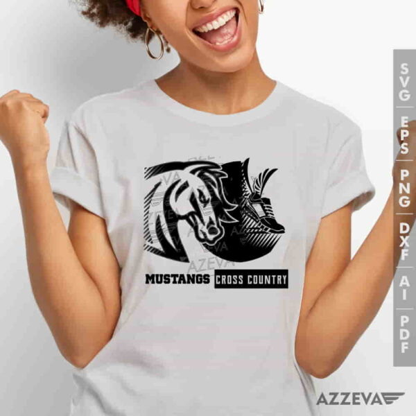 Mustangs Cross Country SVG Tshirt Design azzeva.com 22100106