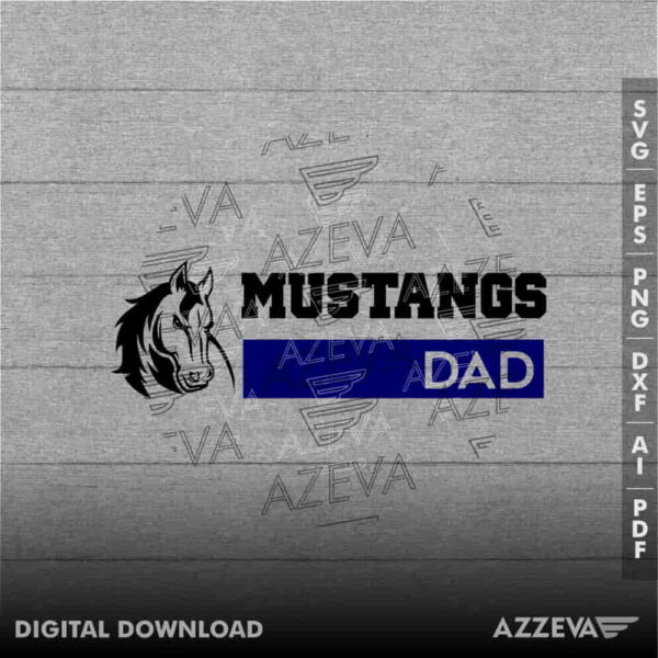 Mustangs Dad SVG Design azzeva.com 22100133