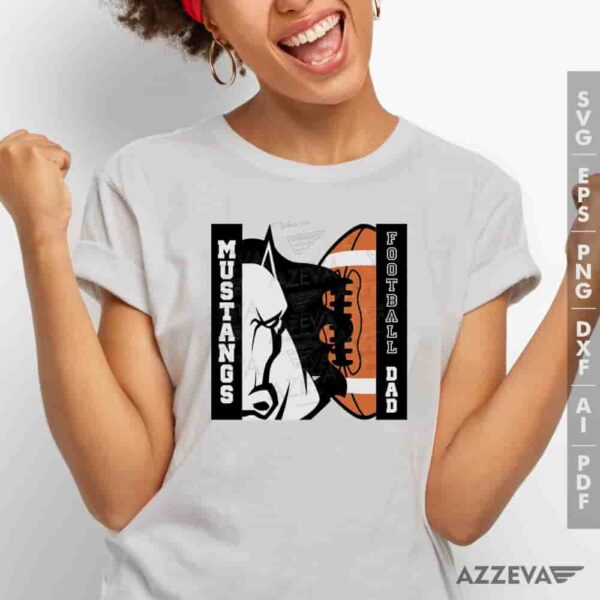 Mustangs Football Dad SVG Tshirt Design azzeva.com 22105351