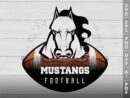 Mustangs Football SVG Design azzeva.com 22105359