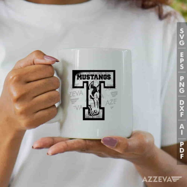 Mustangs In T Letter SVG Mug Design azzeva.com 22100182