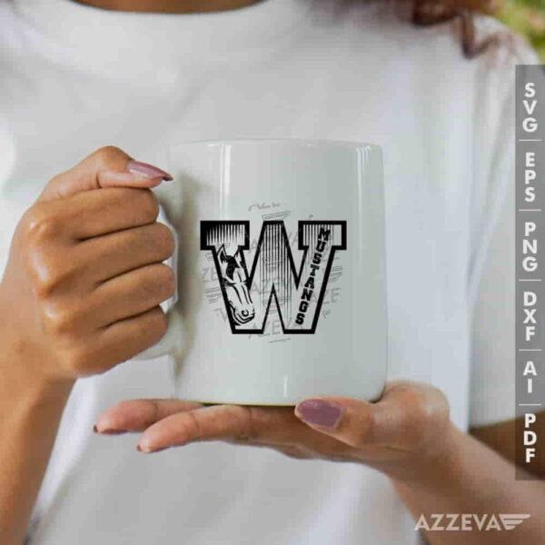 Mustangs In W Letter SVG Mug Design azzeva.com 22100185