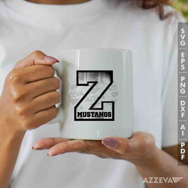 Mustangs In Z Letter SVG Mug Design azzeva.com 22100188