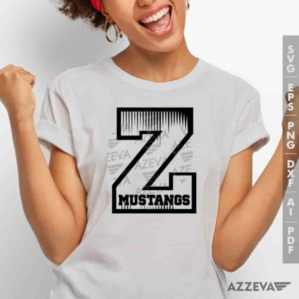 Mustangs In Z Letter SVG Tshirt Design azzeva.com 22100188