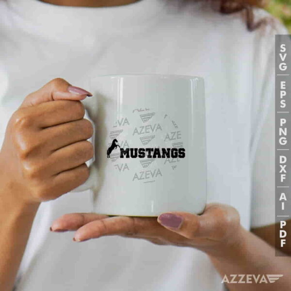 Mustangs Logo SVG Mug Design azzeva.com 22100273