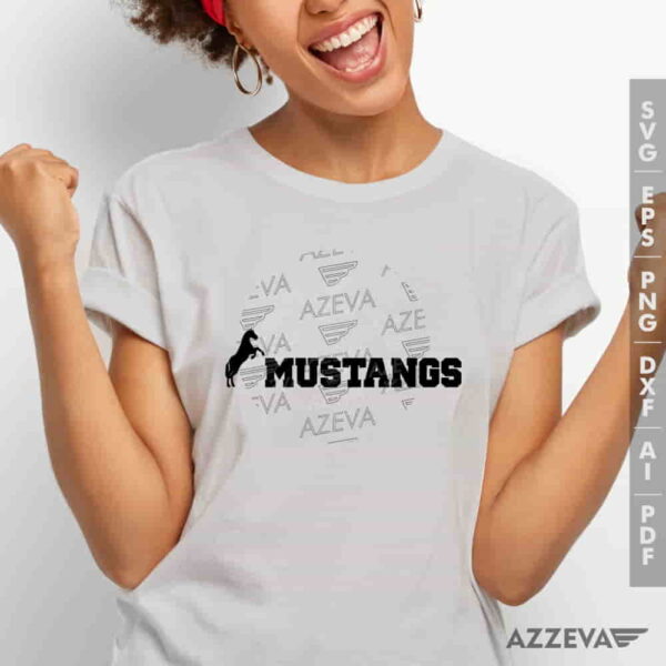 Mustangs Logo SVG Tshirt Design azzeva.com 22100273